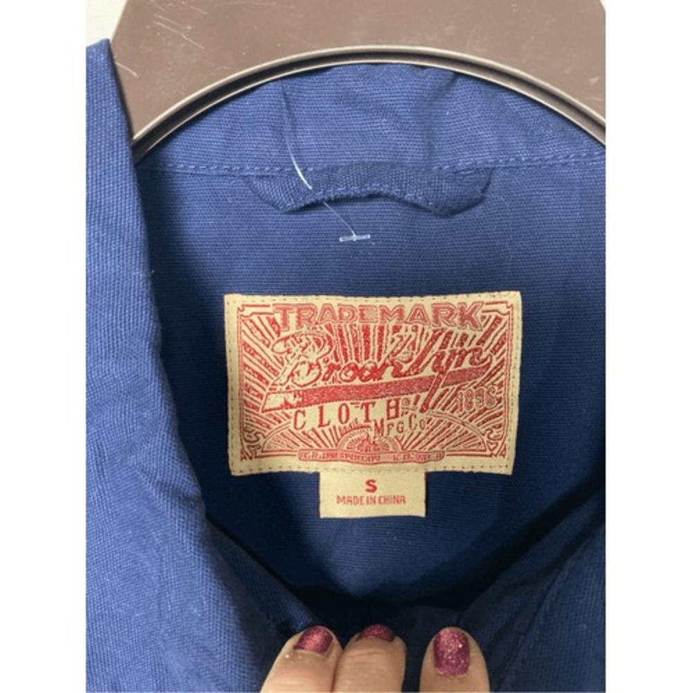 NWT Brooklyn Cloth Shroom Shacket Overshirt Jacket Blue with Mushroom S - Picture 6 of 8